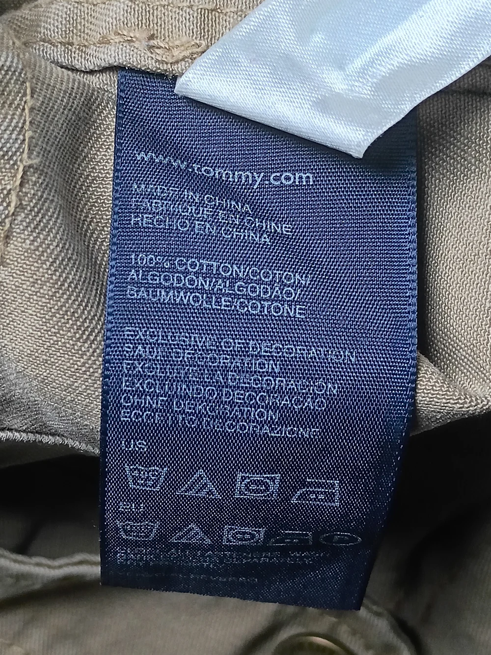 Y2K Tommy Hilfiger Womens Military Jacket Medium Khaki Cotton Twill Field Safari